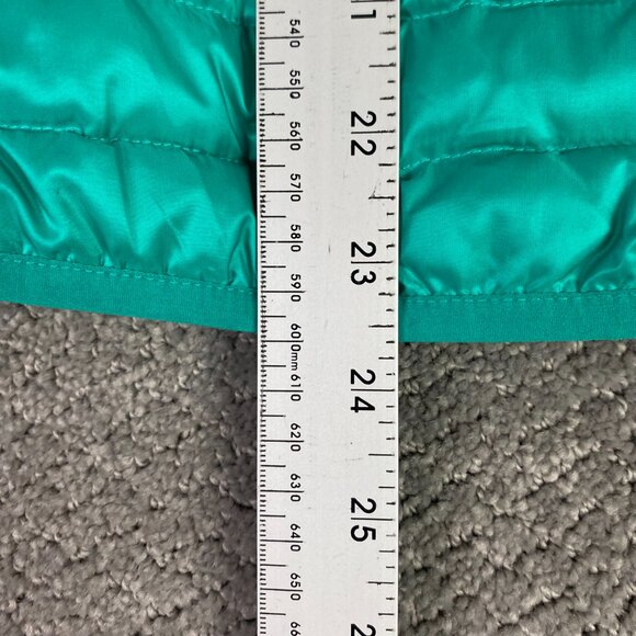 Eddie Bauer EB700 Travex Down Vest Women's XS Packable Aqua Teal Green Full Zip - Picture 14 of 15